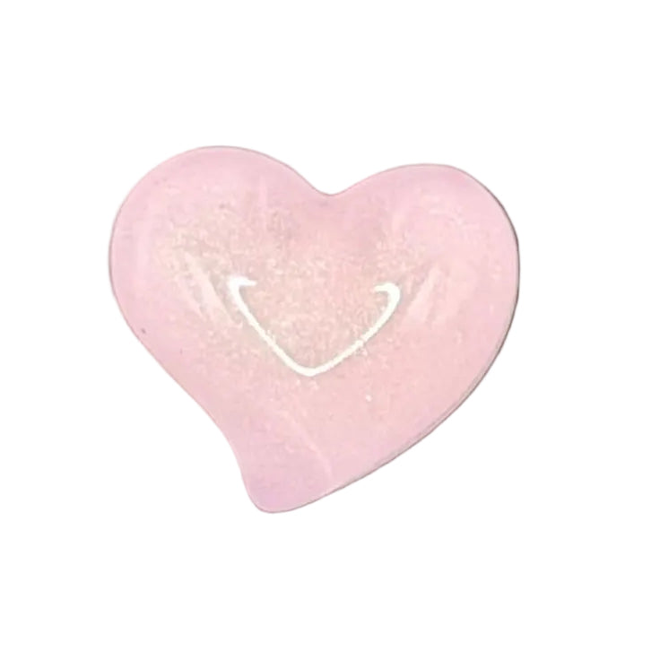 Heart PINK (Plastic) Shoe Charm