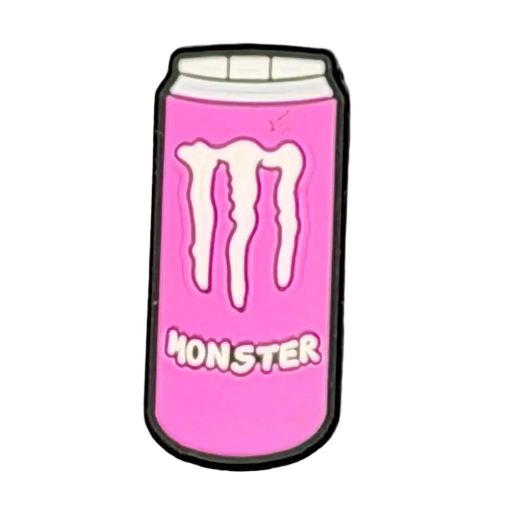 Pink Monster Drink Shoe Charm