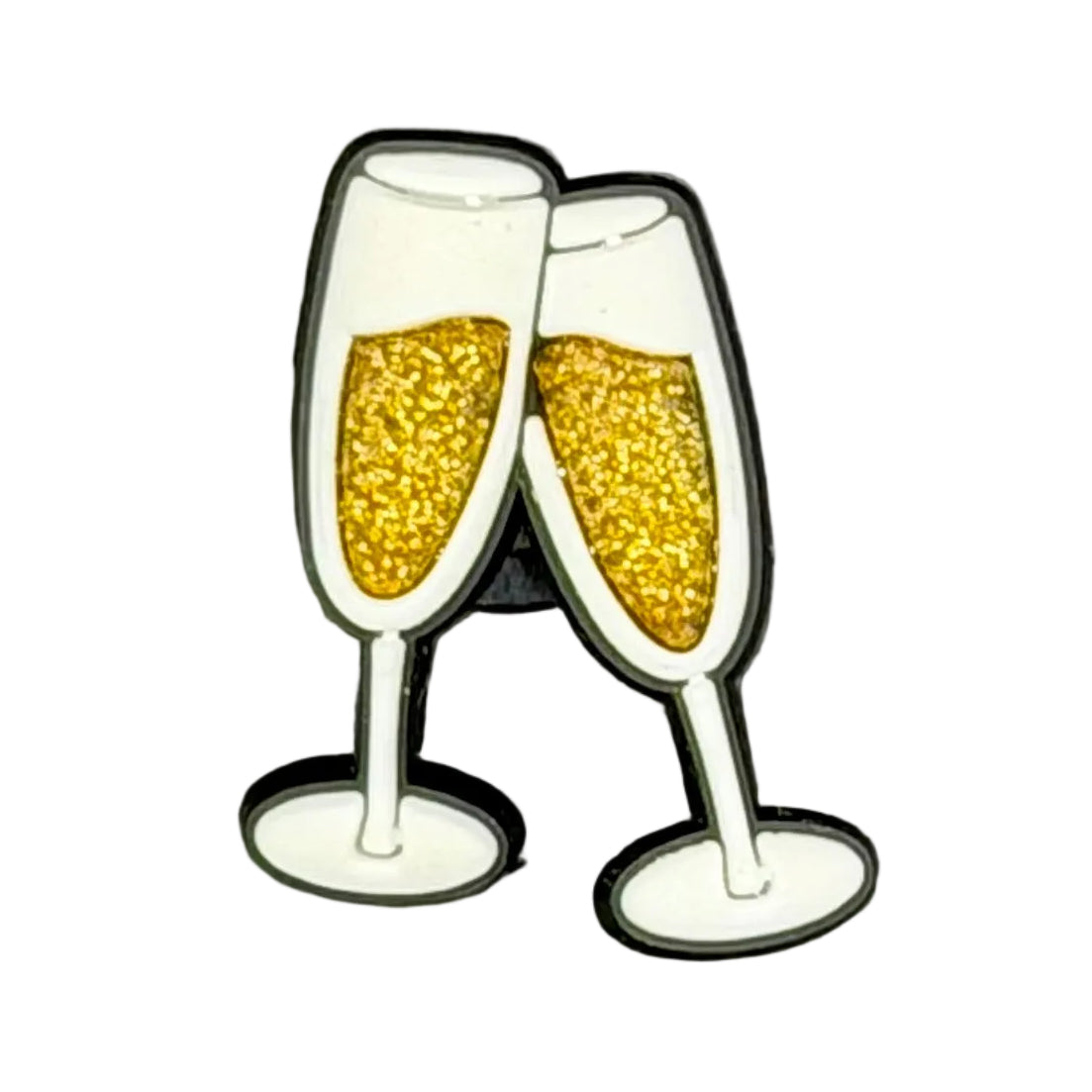 Champagne Glasses Shoe Charm