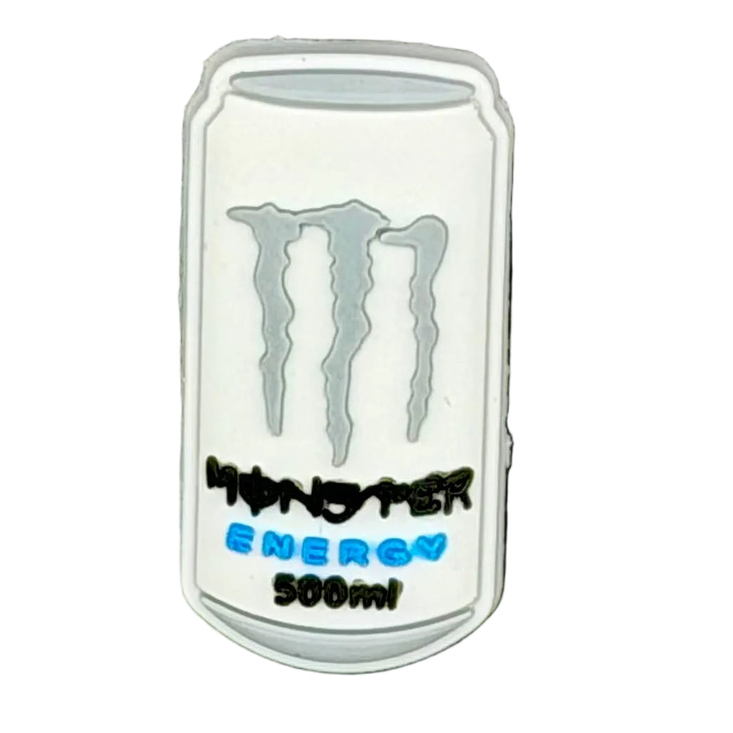 White Monster Drink Shoe Charm