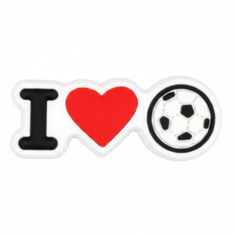 I Love Football Shoe Charm