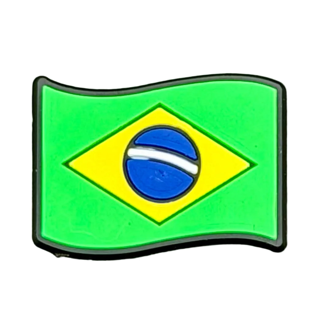 Brazil Flag Shoe Charm