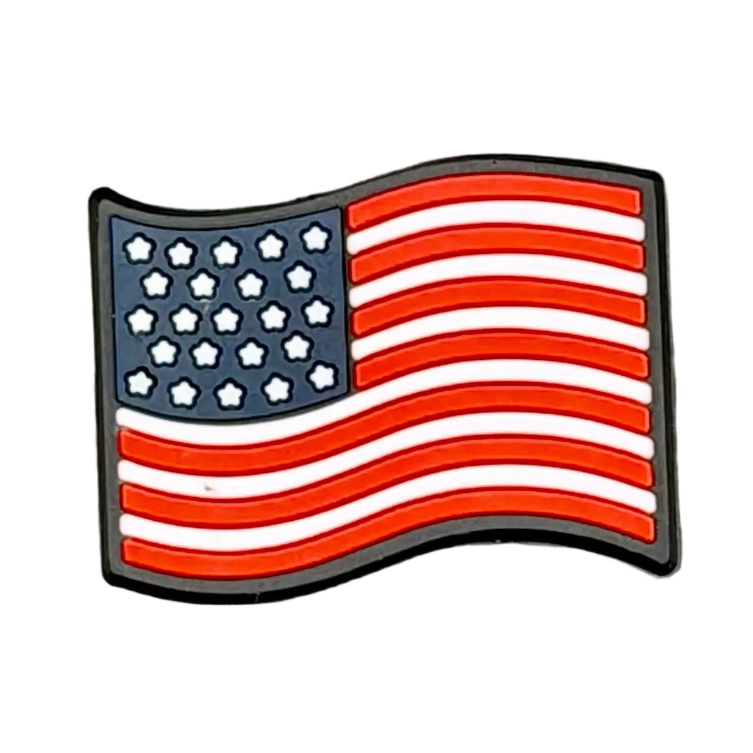 USA Flag Shoe Charm