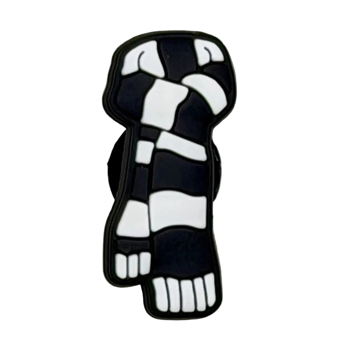 Black & White Scarf Shoe Charm