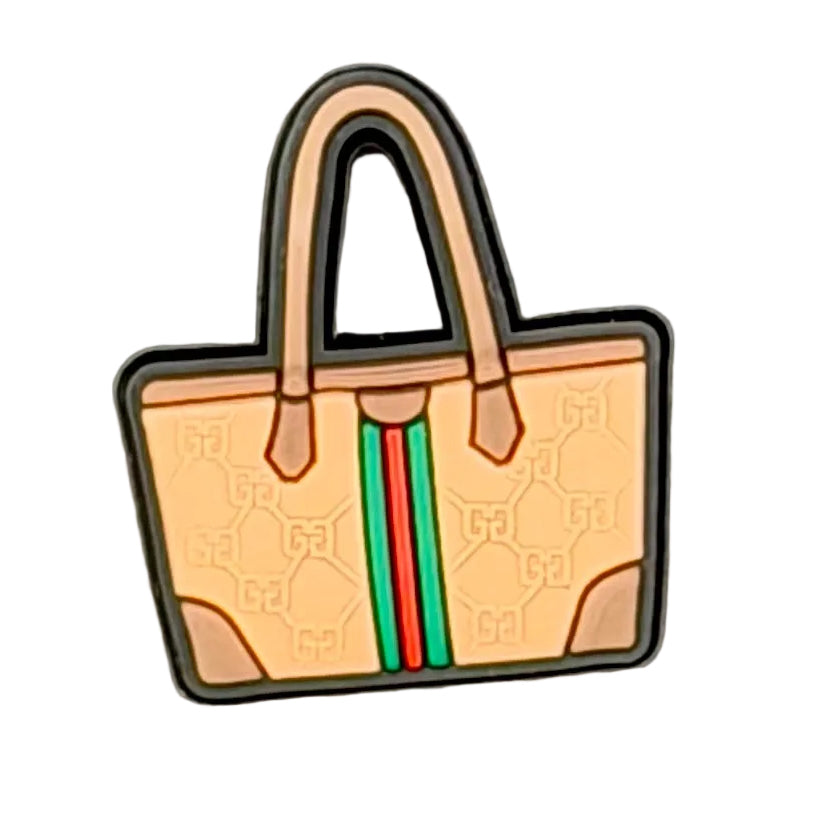 Brown Handbag Shoe Charm