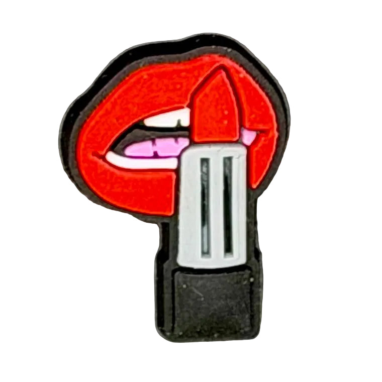 Lipstick Lips Shoe Charm