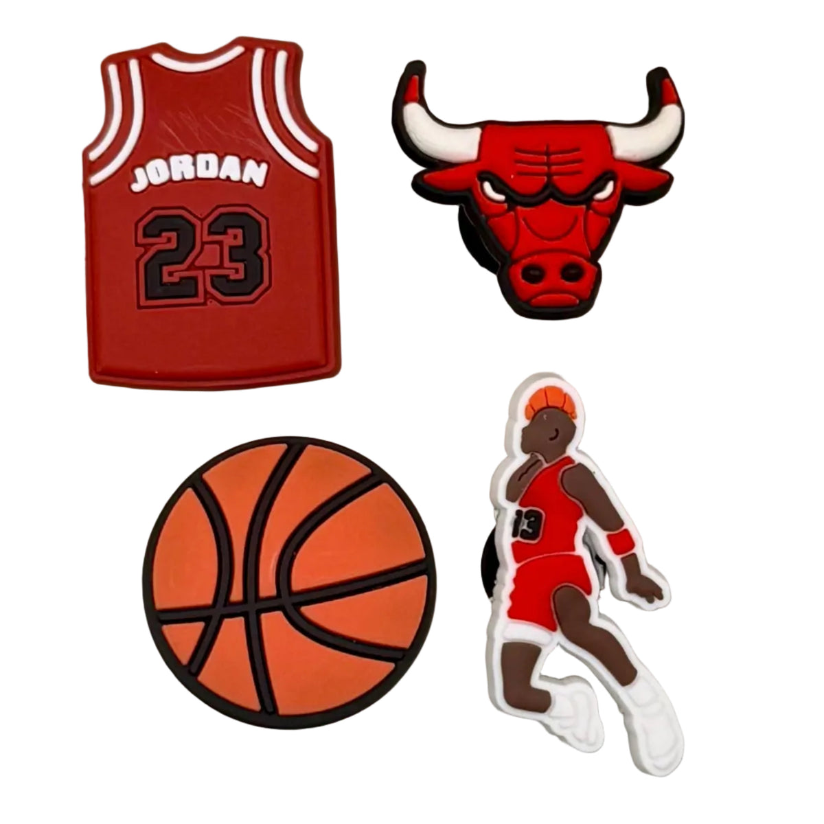 Jordan Bulls Bundle 4 Shoe Charms