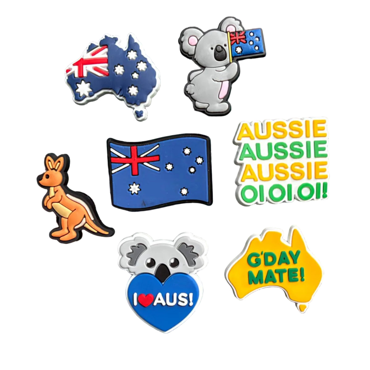 Australia 7 Bundle Shoe Charms