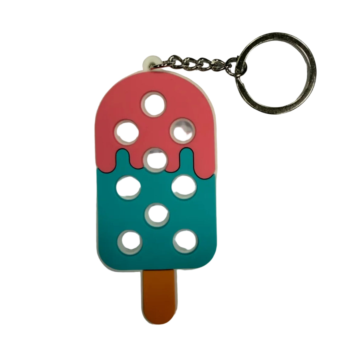 Keyring - Pink & Green Lolly Charm Keyring