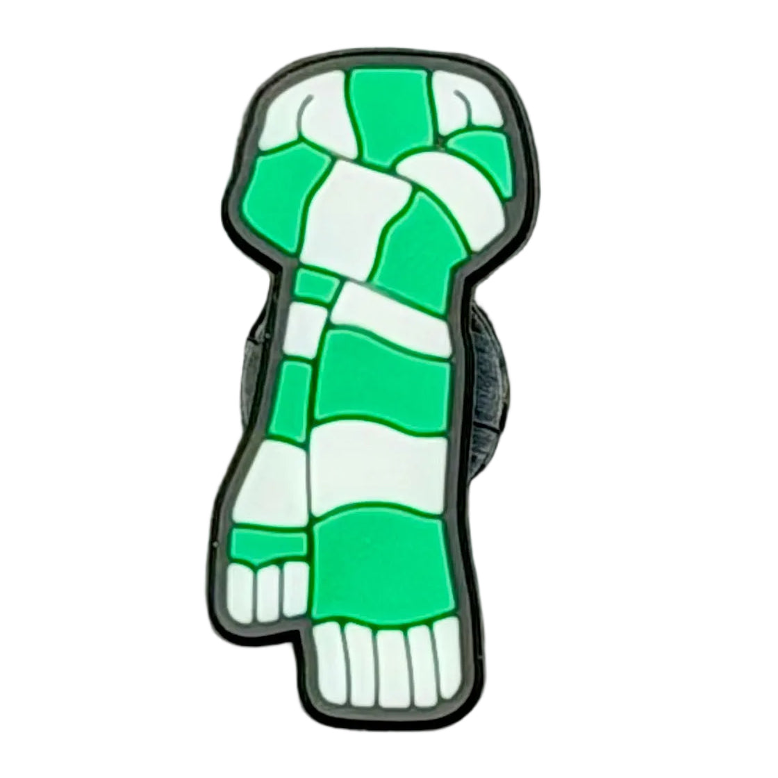 Green & White Scarf Shoe Charm