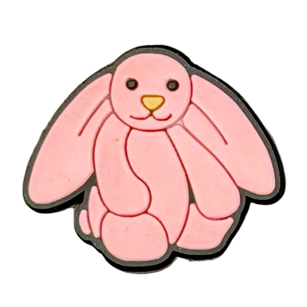 Pink Bunny Shoe Charm