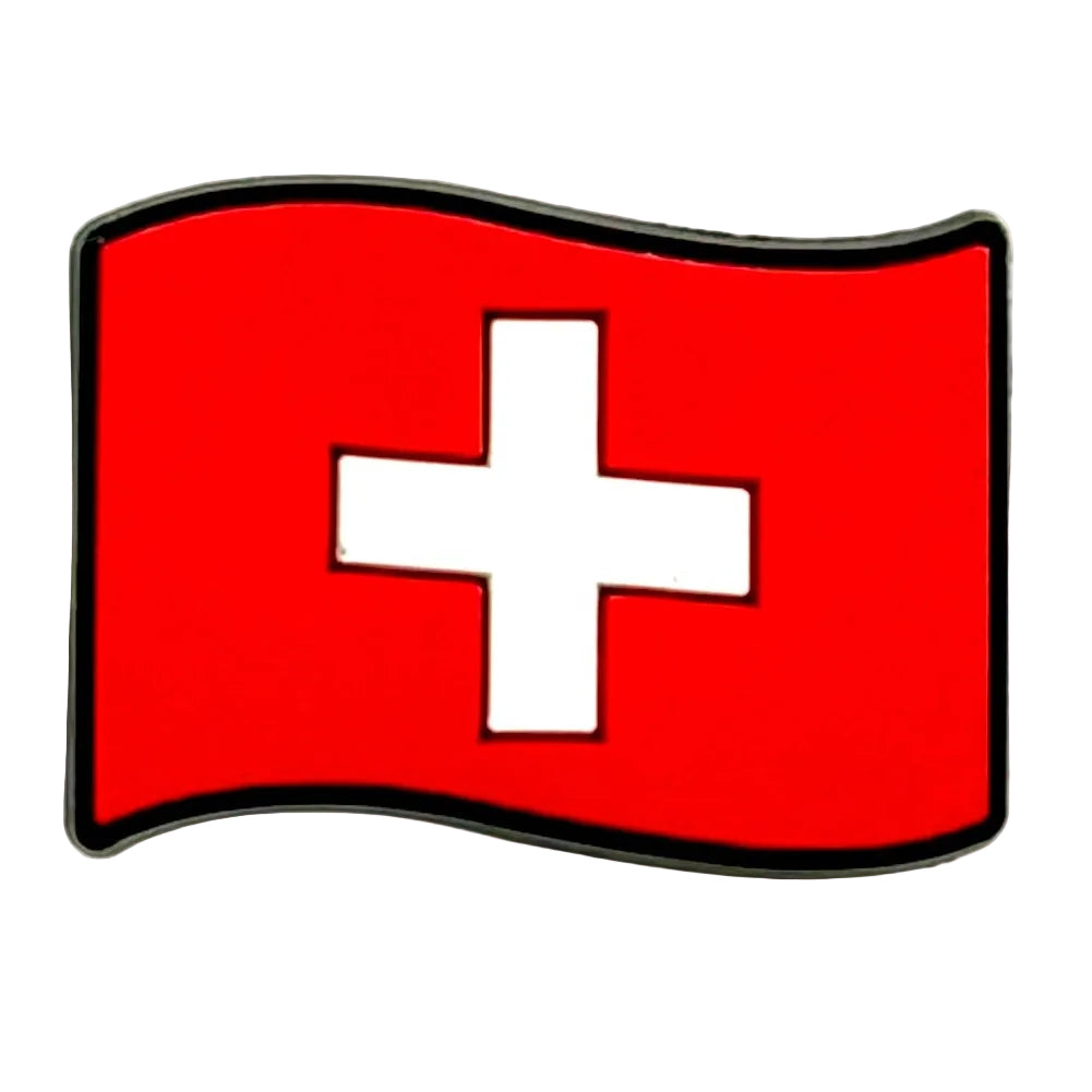 Switzerland Flag Shoe Charm