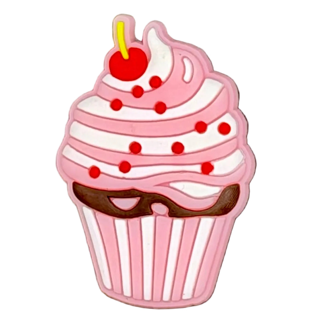 Pink Cupcake Shoe Charm