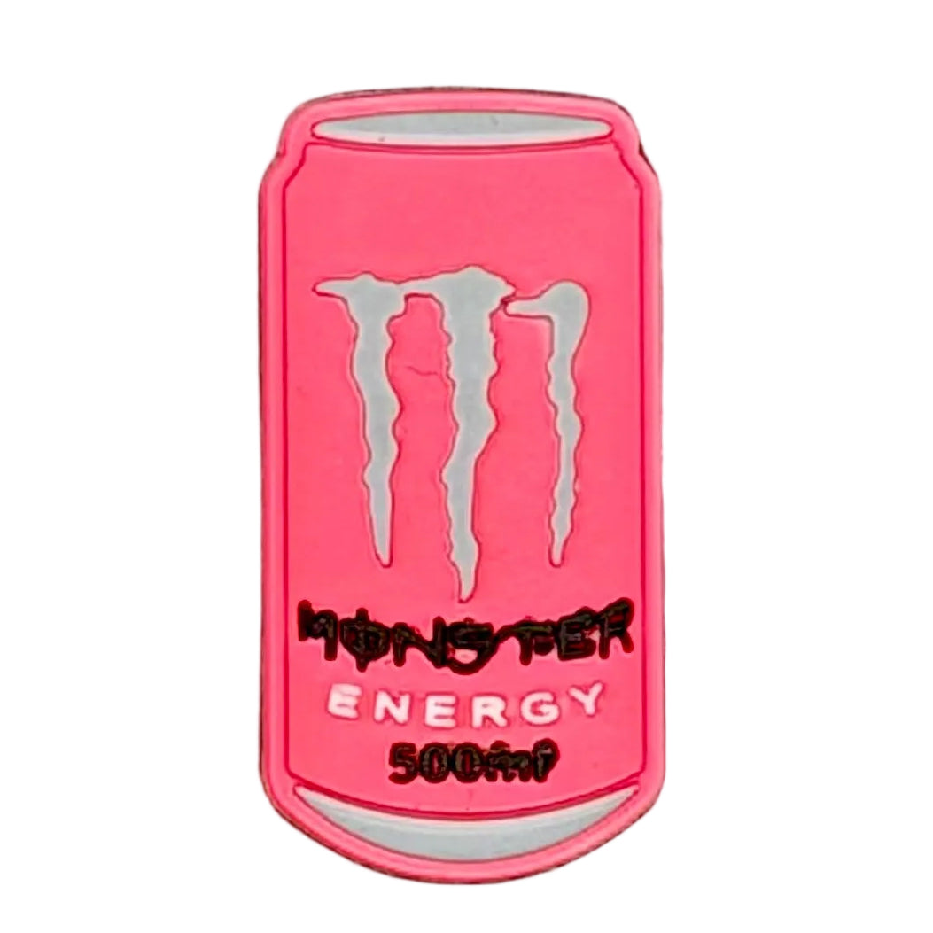Bright Pink Monster Drink Shoe Charm