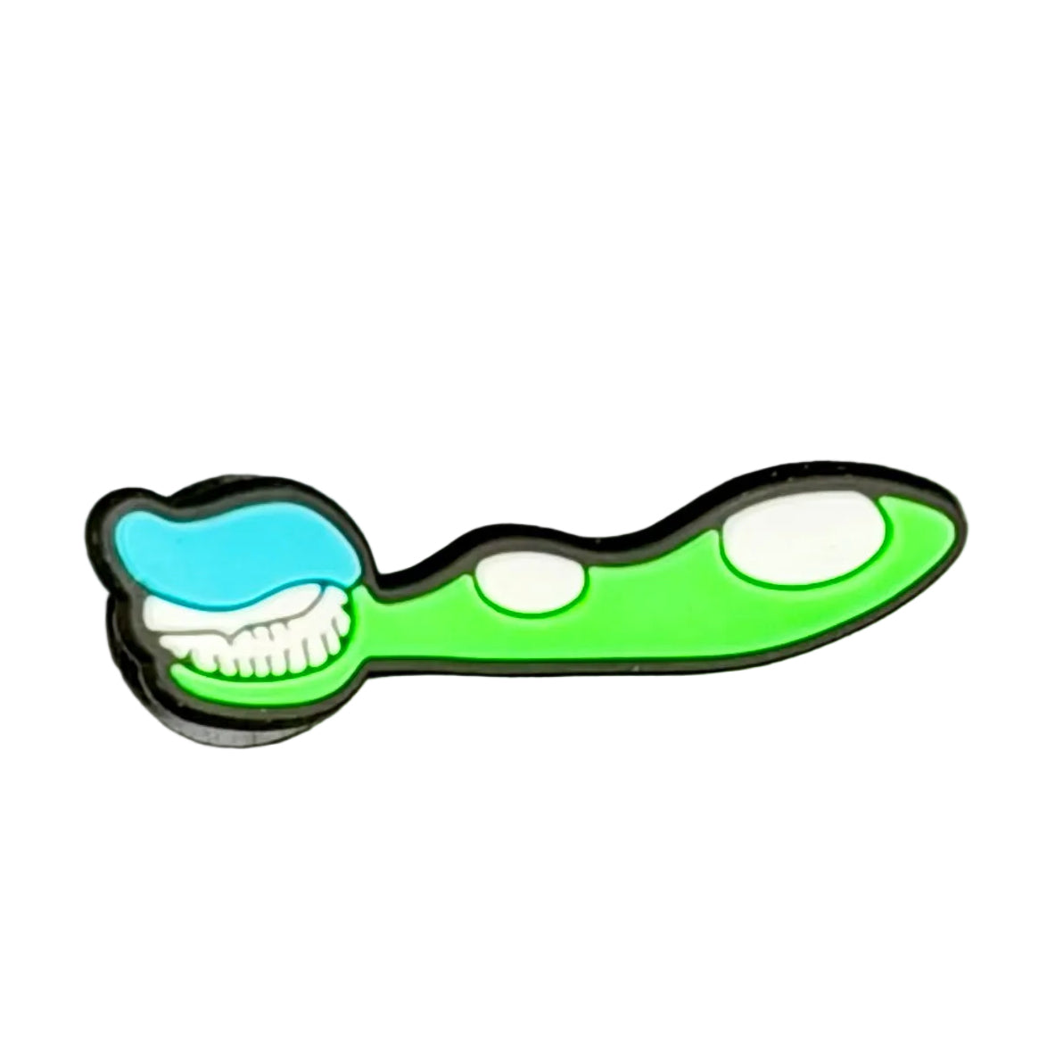 Green Toothbrush Shoe Charm
