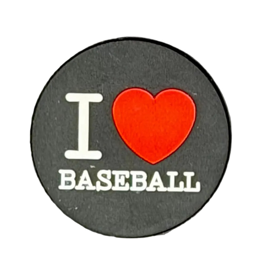 I Love Baseball Shoe Charm