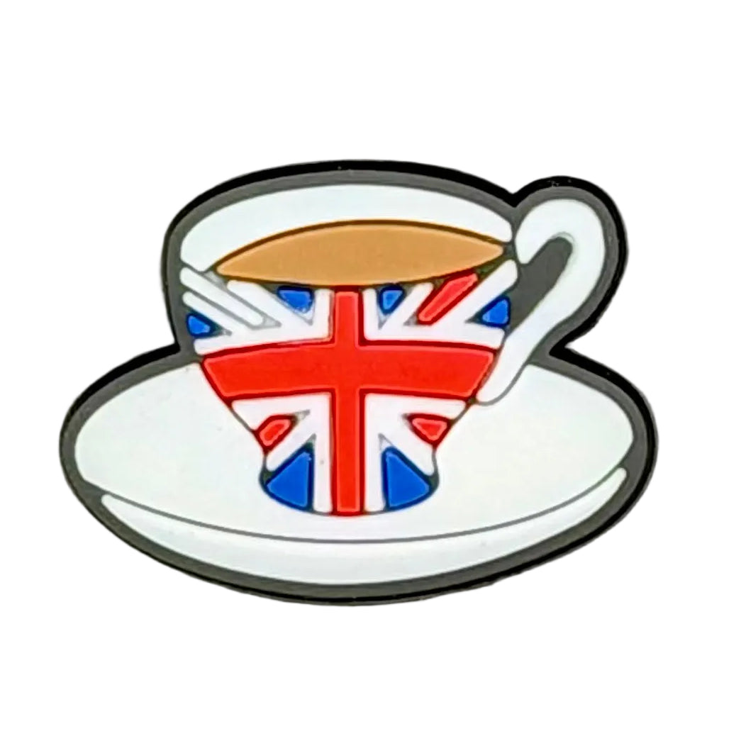 British Tea Cup Shoe Charm