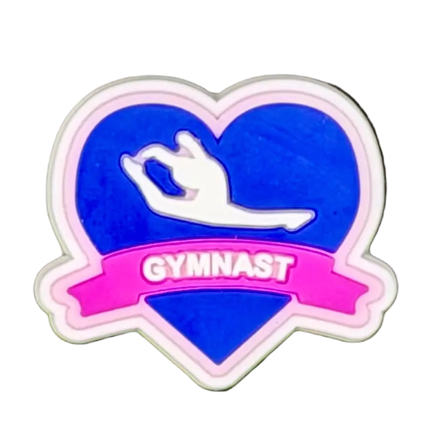 Gymnast Heart Shoe Charm