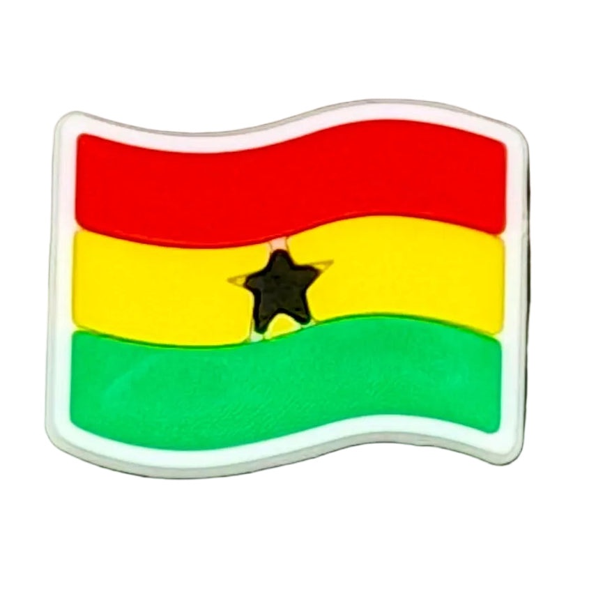 Ghana Flag Shoe Charm
