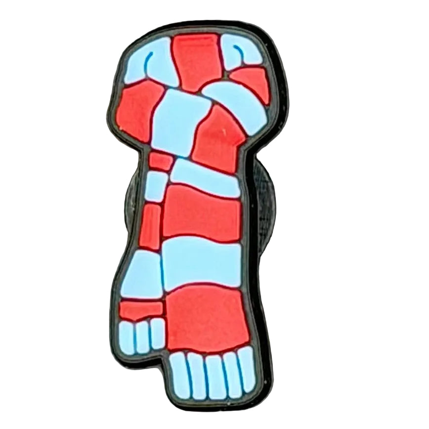 Light Blue & Claret Scarf Shoe Charm