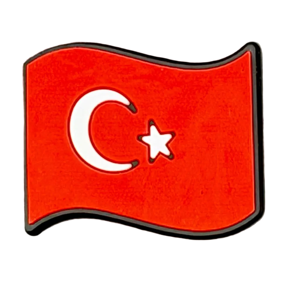 Turkey Flag Shoe Charm