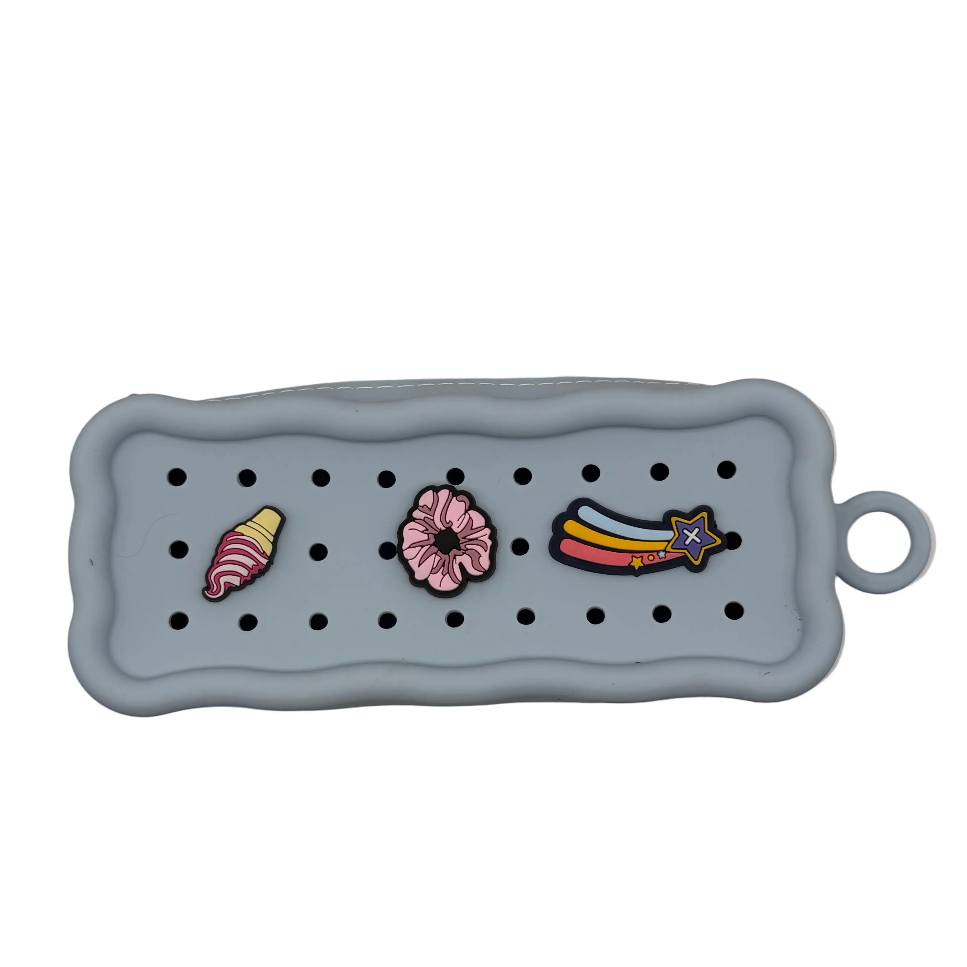 Blue Acrylic Charm Pencil Case