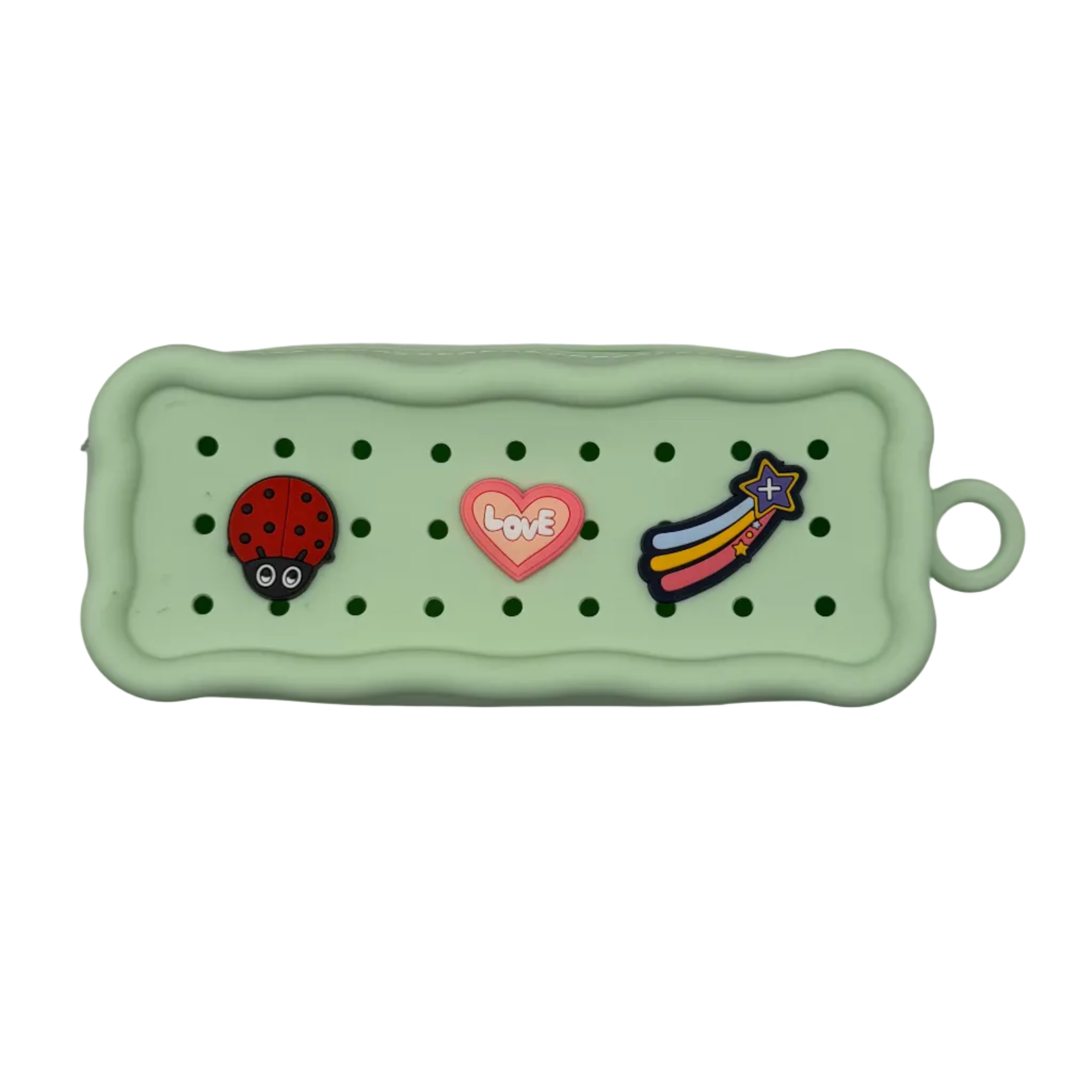 Light Green Acrylic Charm Pencil Case