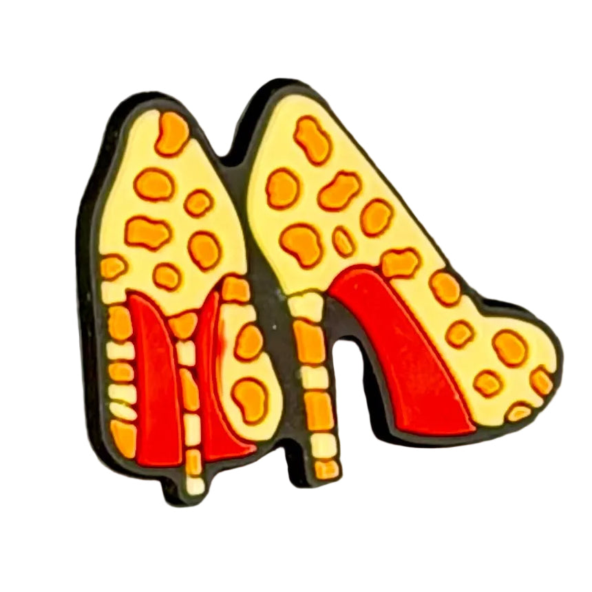 High Heels Leopard Print Shoe Charm