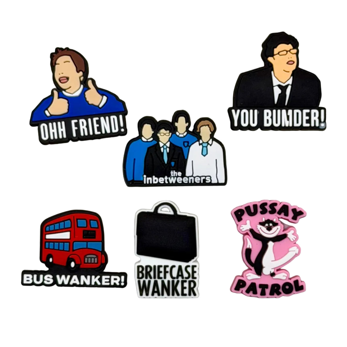 The Inbetweeners Bundle 6 Shoe Charms